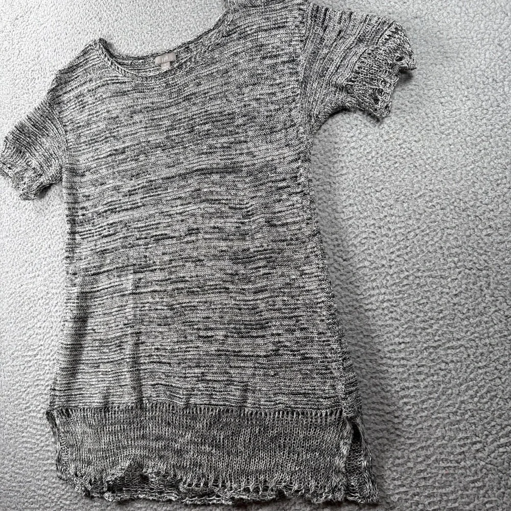 J Jill Sweater Womens S Tunic Pullover Short Sleeve 100% Linen Coastal‎ Beach
